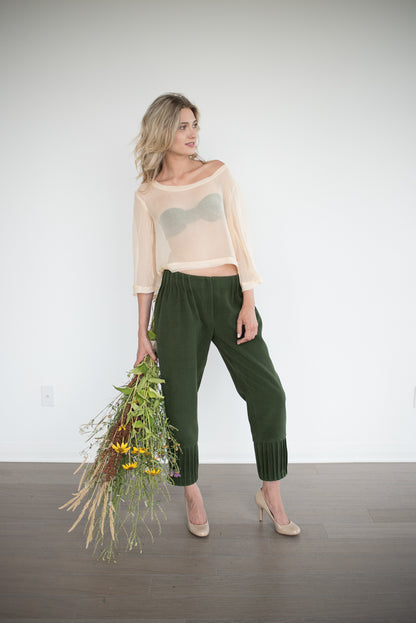 See-through top and capris combo